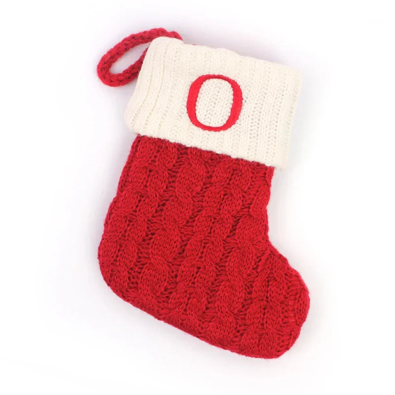 Bottes de Noël Lettres Décoratives en Tricot