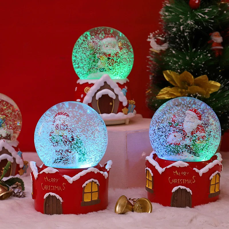 Mini Boules à neige de Noël scènes Père Noël