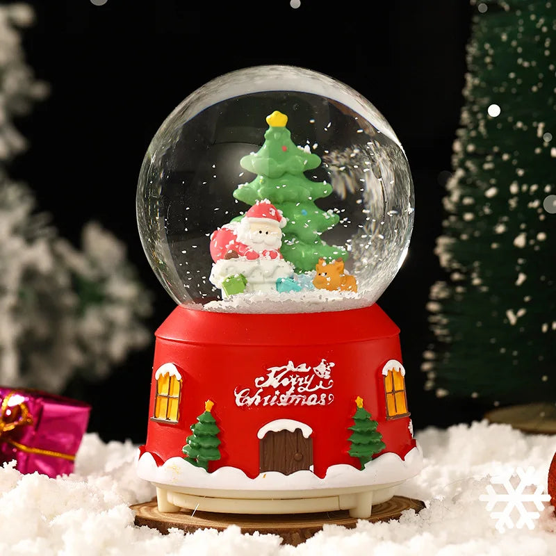 Mini Boules à neige de Noël scènes Père Noël