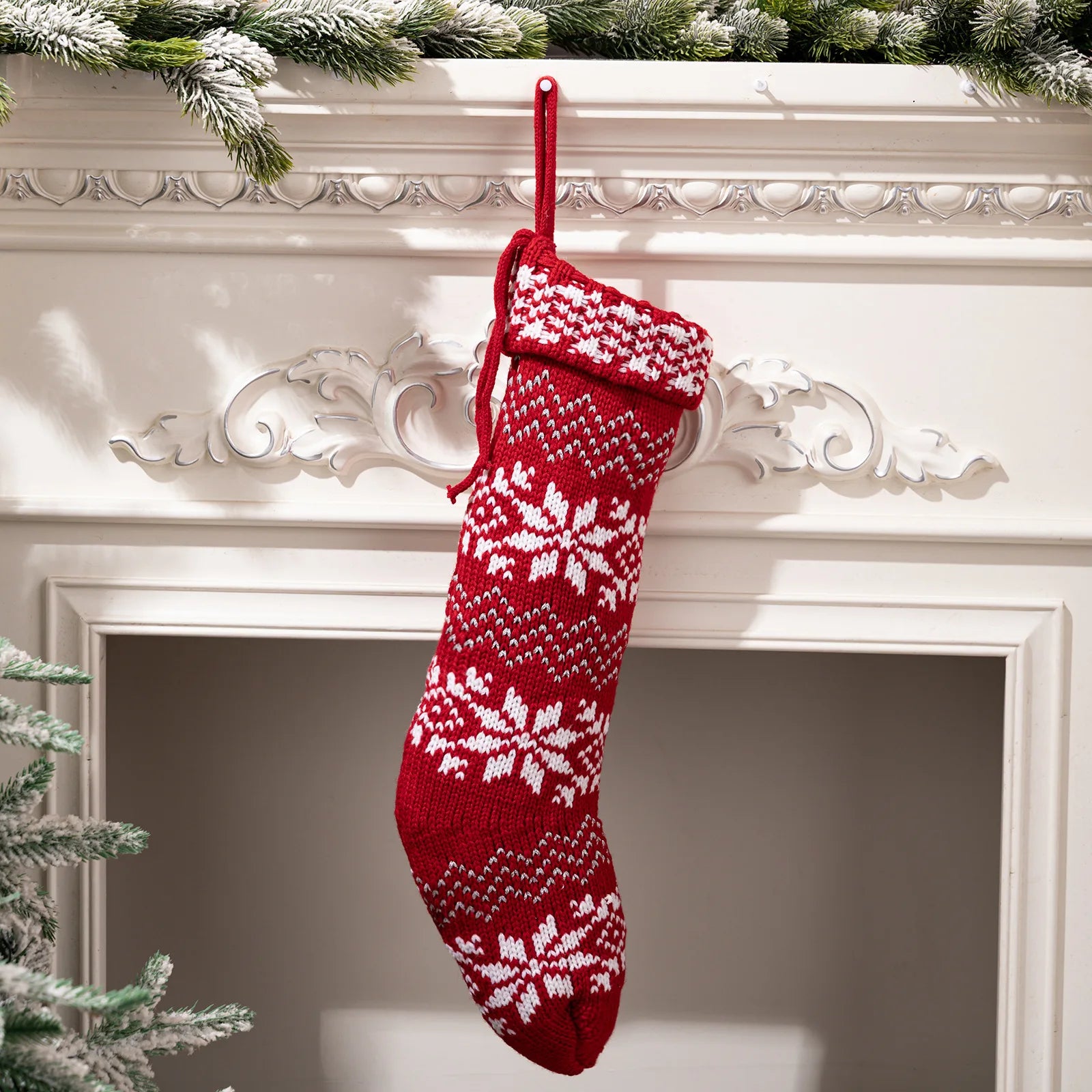Chaussettes Décorative de Noël en Laine Cadeau