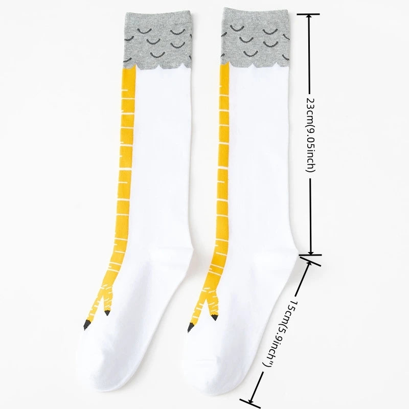 Chaussettes "Pattes de Poules" pour Femmes Blanches