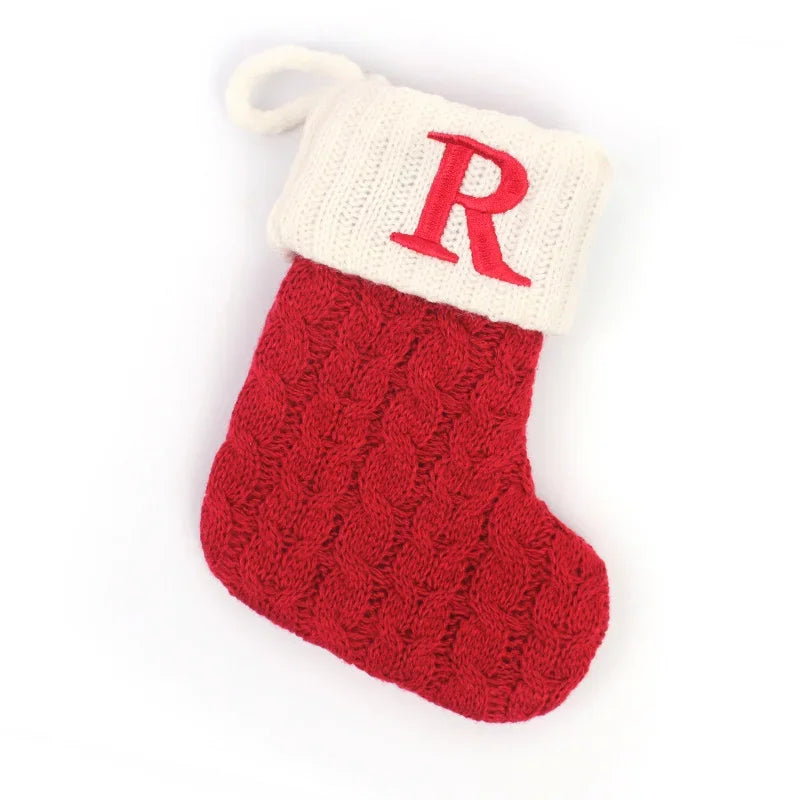 Bottes de Noël Lettres Décoratives en Tricot