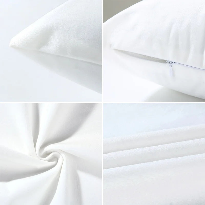 Housse de Coussin de Noël Rouge Boules de Noël Blanche